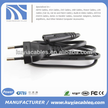 Flat EU 2 Prongs Type8 Notebook AC Power Cable